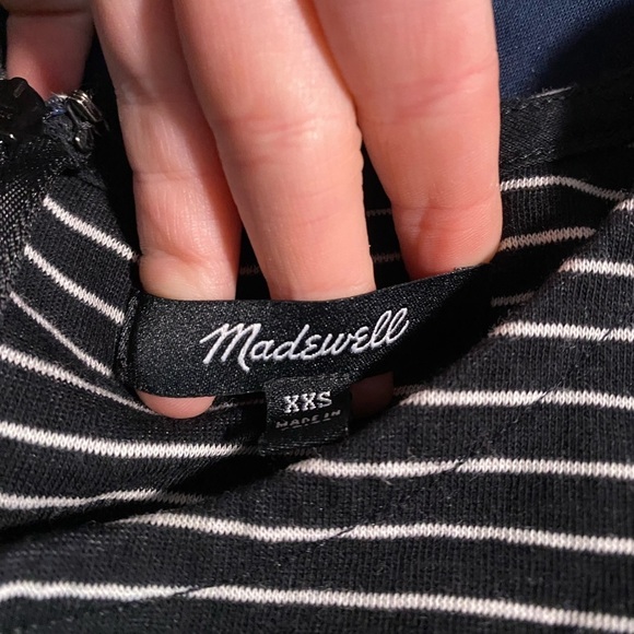 Madewell by JCrew Striped Bell Sleeve Mini Dress with Zipper Closure - Picture 4 of 7